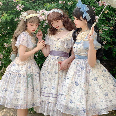 taobao agent Summer flower wall OP with chest pads with pockets