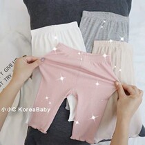 Foreign-style bling gold soft seven-point anti-mosquito pants Korean baby wear 21 spring and summer new baby seven-point leggings