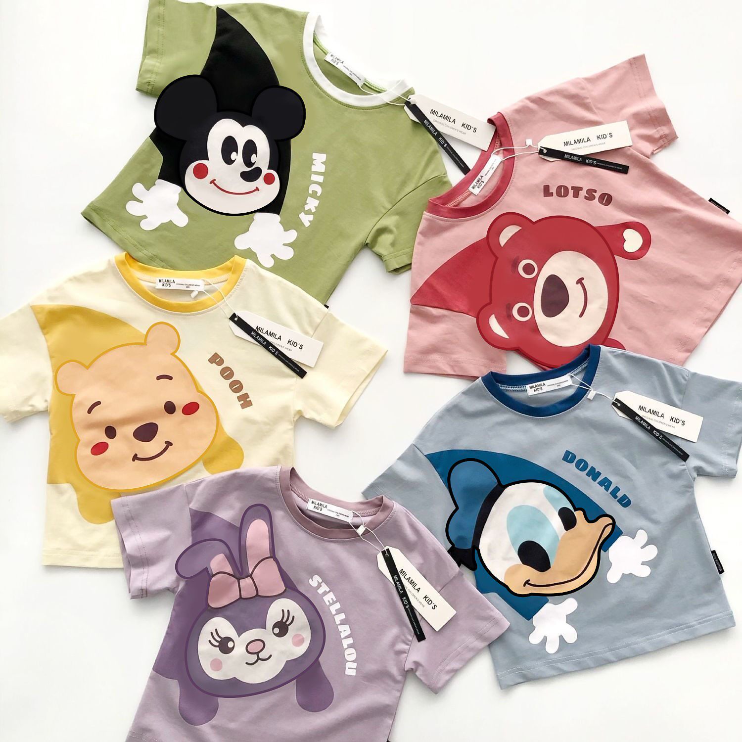 Boys and girls short-sleeved t-shirt summer dress 2021 new children's half-sleeved cotton top baby foreign style cartoon T-shirt