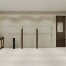 Clothing store display rack womens clothing store shelf wall stainless steel solid wood walnut antique style stainless steel clothes hanger