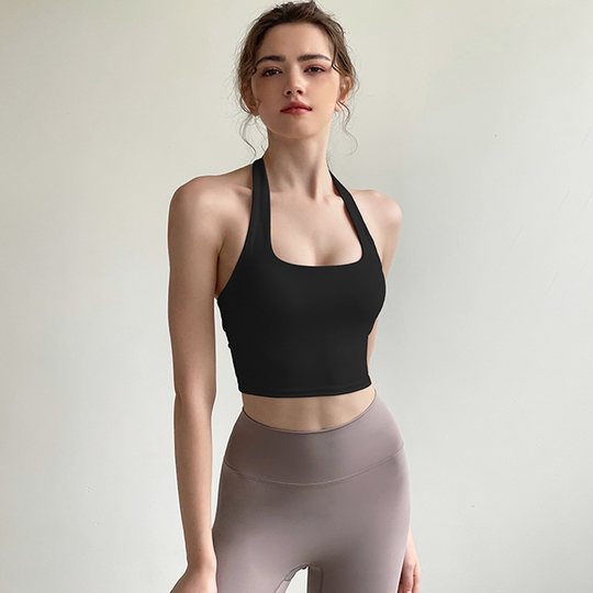 Halter Neck Camisole for Women with Built-In Bra and Chest Pads, Integrated Backless Bra, Base Layer, American-Style Tube Top