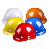 High-strength fiberglass safety helmet construction site construction leader helmet engineering factory anti-smash safety protective work hat