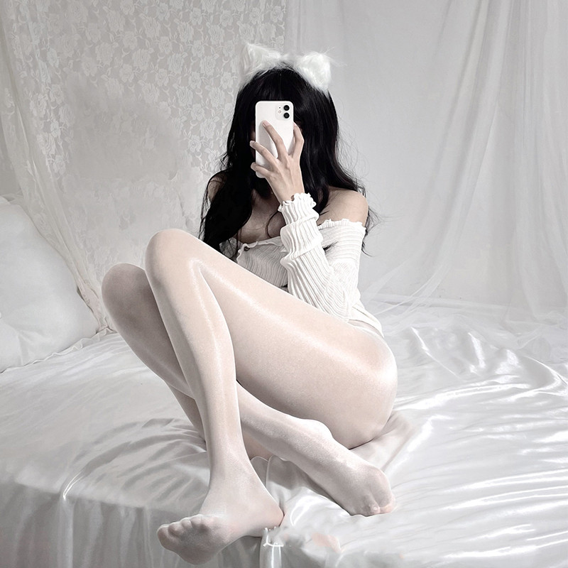 Black Filament Temptation Pure Oil Socky Smooth Smooth Ultra-thin Fun Liner Tooth Tooth Socks