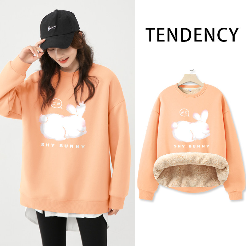 拉夏贝尔旗下 la chapelle city 兔年加绒加厚 22年冬季 女式卫衣 天猫优惠券折后￥59.9包邮（￥109.9-50）多花色可选