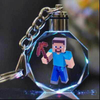 Minecraft Blind Box Model Peripheral Toy Character Pendant Doll Keychain Crystal Hand-made Creeper Afraid of JJ Monster