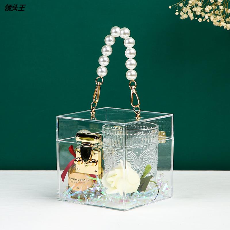 Joy Bird Transparent Acrylic Box Pearl Hand Box Wedding Companion Gift Bridesmaid Return To The Full Moon Festival Courtesy-Taobao