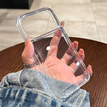 Suitable for Apple 17 Pro Max Phone Case, New Painted iPhone 16 Pro Simple Transparent 17 Air Niche High-End Feel 15 Acrylic 14 Creative 13 Full Coverage Anti-Drop 12 Silicone Protective Case