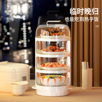 Japan MUJIΕHeating insulation dish multi-layer household with winter meal cover cover artifacts leftover food