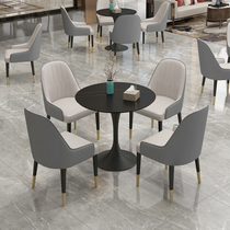 Sales office in talks with table and chairs combined casual talk single reception table and chairs One table Four chairs small round table and chairs Three sets of sleeves