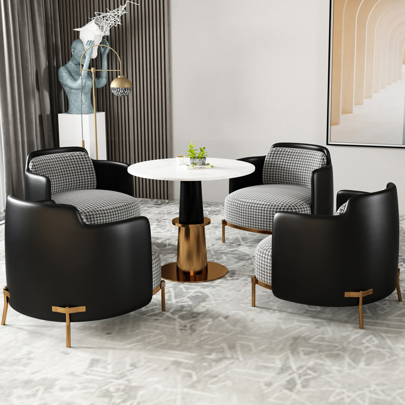 Light Extravaganza Modern Sales House Guests Beauty Salon Negotiation A Table Four Chairs Sales Department Reception Talks Table And Chairs Combination 