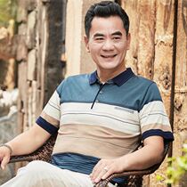 Middle Aged Mens Clothing Summer Clothing Ice Silk Beating Undershirt Middle-aged Men Short Sleeve T-shirt Dad Dress Blouses Seniors Clothes