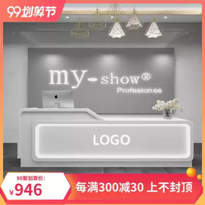 Beauty Salon bar cashier counter simple modern company paint front desk counter kindergarten training agency reception desk