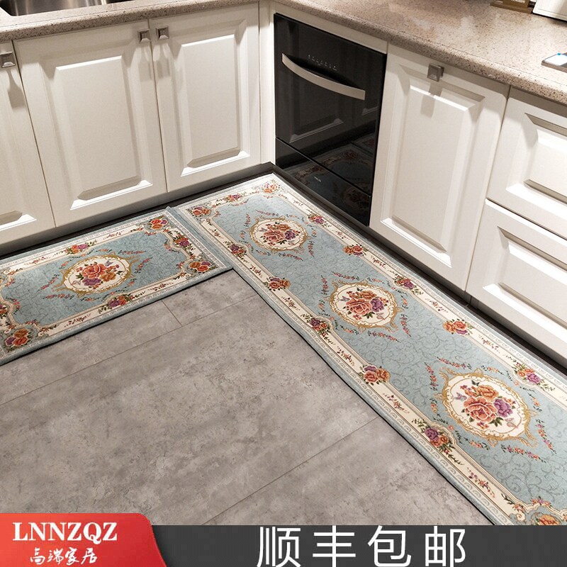 Kitchen pad long waterproof household with dirt resistant inlet carpet doormat bedroom anti-slip foot mat