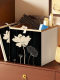 Chinese-Style Retro Storage Basket Fabric Storage Box with Floral and Bird Patterns Organizing Box Home Decoration Storage Box