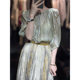 French retro elegant high-cold royal sister style high-end exquisite sweet and salt tie-dye dress female spring and summer