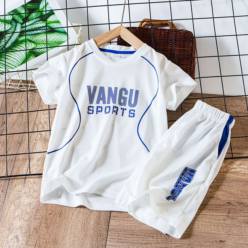 2021 new boy suit Summer speed dry clothes suit Summer Sport mesh breathable CUHK Scout