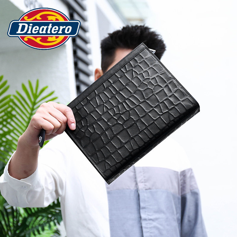 Men's New Handbag Clutch Bag Leather Men's 2021 Fashion Envelope Bag Men's Business Clutch Bag Tide Brand