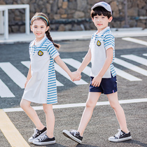 Kindergarten garden clothes Summer clothes College style childrens class clothes Primary school sports games first and second grade summer school uniform suit