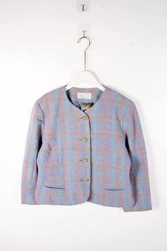 Винтажный ретро весенне-летний стиль, новый стиль, твидовый шерстяной пиджак с матовой отделкой и золотом K59