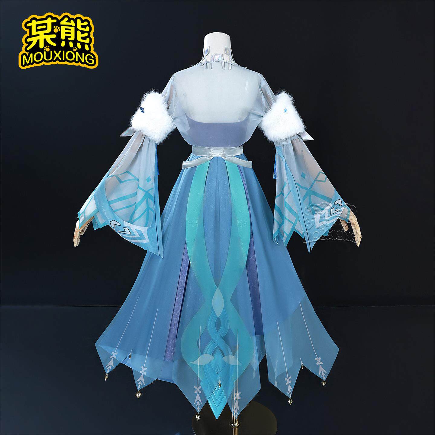 霜月吟cos服！露娜的雪映清辉让我心动不已(๑•̀ㅂ•́)و _Cosplay女装_淘宝游戏网