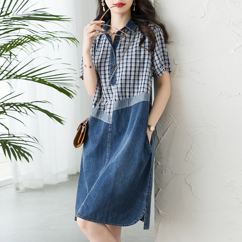 Brand denim loose dress, skirt