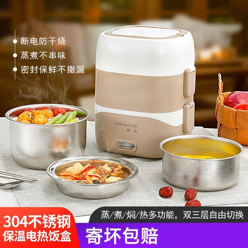 Cooking Steamed Vegetable Integrated Pan Multifunction Home electric steamer Students Dormitory Small Electric Boiler Multilayer insulated steam pot