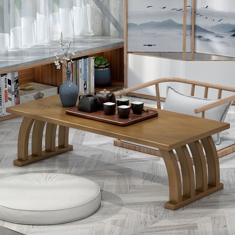 Tatami tea table meditation day style small kang table solid wood home floating window small tea table small table with small table