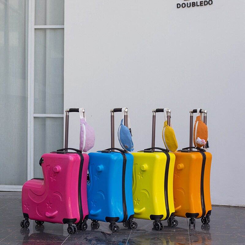 Gift custom children luggage case cute pony universal wheel custom logo luggage