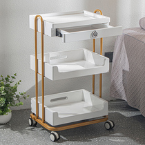 New high-end beauty car cart Beauty salon special SPA embroidery eyelash storage mobile shelf