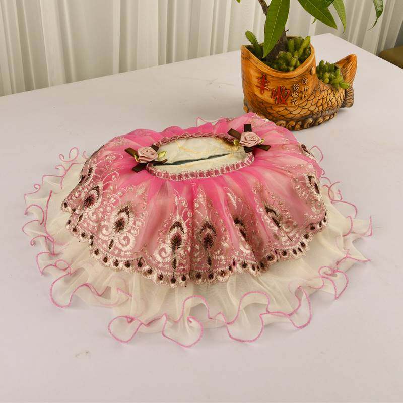 Lace fabric tissue bag fabric tissue box tissue bag pumping paper bag tissue set car tissue box pumping ideas
