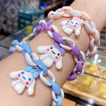Coulomites bracelet bestie small leather gluten bracelet hair rope Dual-use Couple Hair Circles Cute Little Qingxin Yugui Dog Internet Red