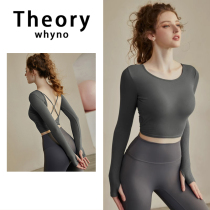 THEORY WHYNO瑜伽服女春秋季美背运动长袖套装普拉提训练健身上衣