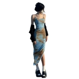 Летнее пляжное платье, юбка, эффект подтяжки, подходит для подростков, французский стиль, с акцентом на бедрах