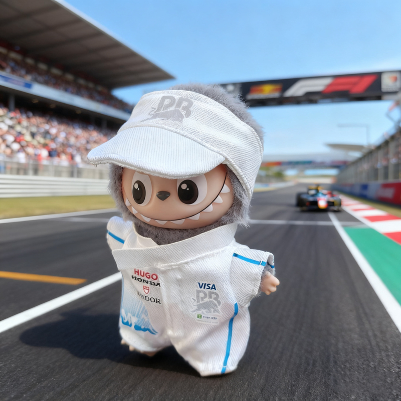 [Original] Labubu Doll Clothes Fourth Generation Secret Code 4.0 Outfit 10cm Mini F1 Racing Suit
