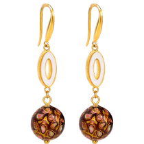 dongguan dongguan lacquer beads earrings lacquerware jewelry earrings simple design original retro versatile Xiangtianyu