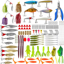 Mengluya bait set Freshwater seawater bait Hard bait VIB soft bait Thunder frog horse mouth melon seed sequins Mino warped mouth