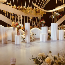Brief Wedding Celebration Discount Paper Dessert Table Shop Window Decoration Scene Arrangement Round Swing Piece Design Deformed Folded Column Cake