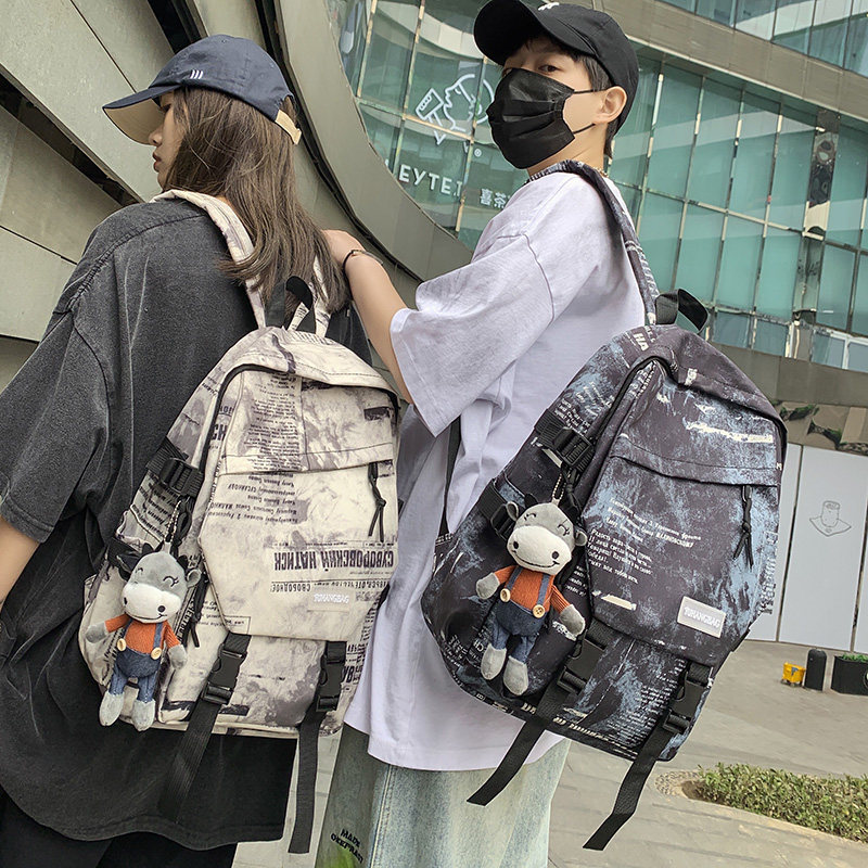 Champion School Bag Han Edition Original Juku Ulzzang Bag Woman Double Shoulder Bag 2022 New School Bag Elementary School Students Academy