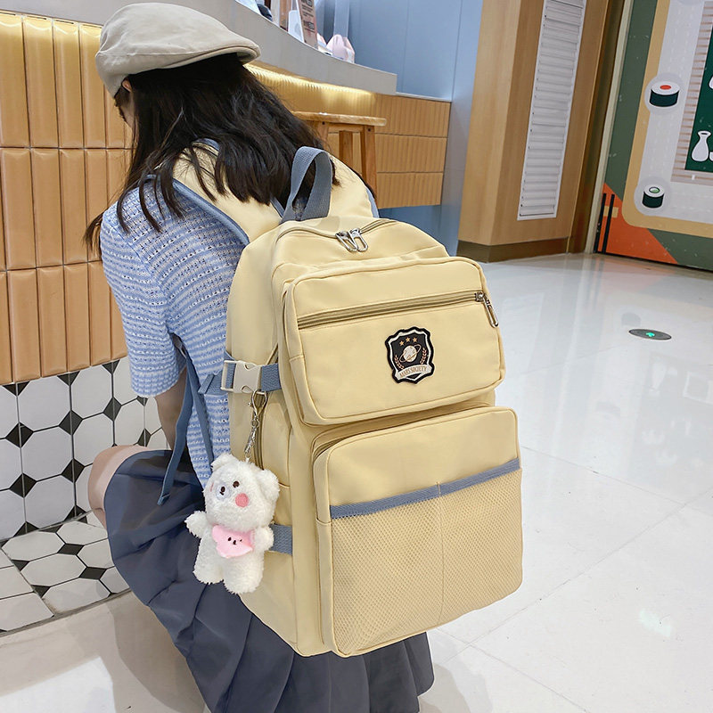 Champion School Bag Female Summer Primary School Wind College Wind Capacity Three To Sixth Grade High School Students Junior High School Students Double Shoulder Bag