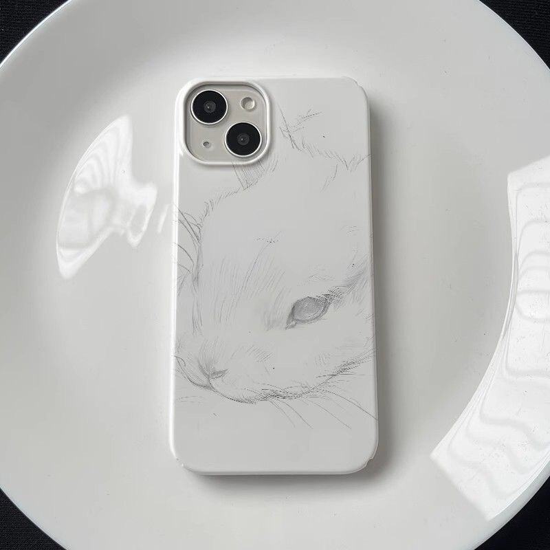 Elegant Rabbit Case Suitable for Apple 17/16 Pro Max Phone Case iPhone 15 Pro 14 Niche 13 Simple 12 Film Hard Case