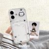 Pixel Kitten Card Holder Can Hold Polaroid Photos, Suitable for Apple 17/16 Pro Max Phone Case, 15/13 Soft Rubber, 11 Full Coverage, X/Xs Anti-Drop Airbag, Star-Chasing