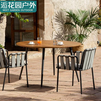 Balcony small table and chairs Three sets Composition Fujisch Leisure Nordic Outdoor table courtyard Rain-proof sunscreen Garden furniture