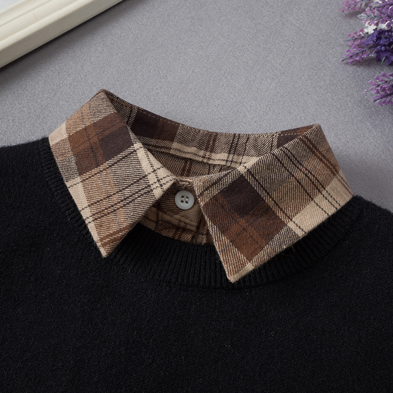 Plaid Fake Collar, Pointed Collar, Casual Korean Style, Matching Collar for Sweatshirts, Sweaters, Base Layer Fake Collar, Unisex Plaid Fake Collar, Pointed Collar, Casual Korean Style, Matching Collar for Sweatshirts, Sweaters, Base Layer Fake Collar, Unisex