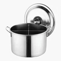 Three-grid and four-grid mandarin duck pot thickened and deepened stainless steel hot pot pot commercial mandarin duck pot hot pot basin