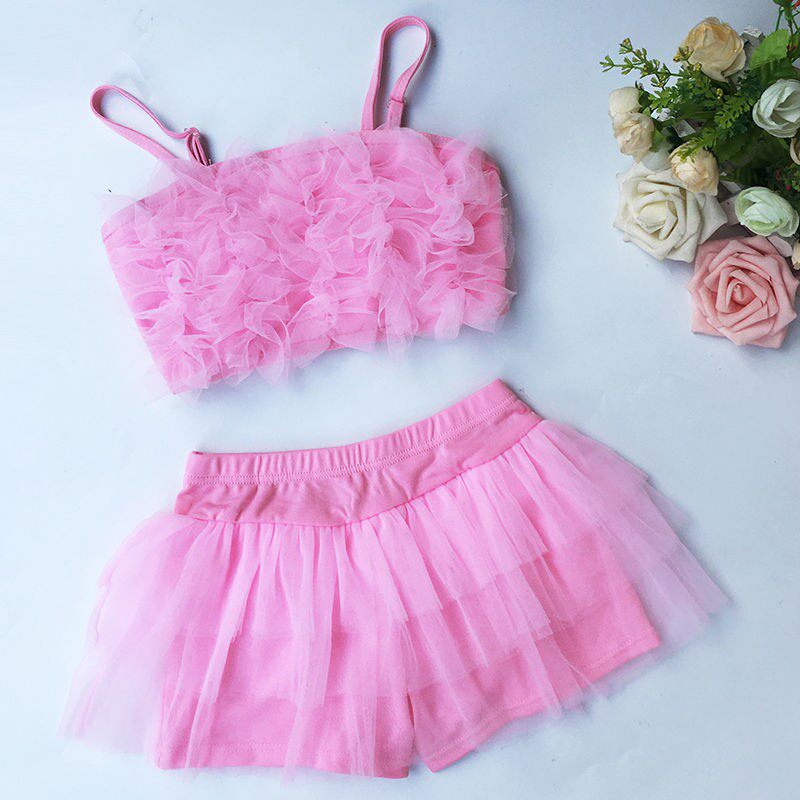 Children's swimsuit girl cute baby one-piece lace dress swimsuit sunscreen quick-dry Princess baby swimsuit