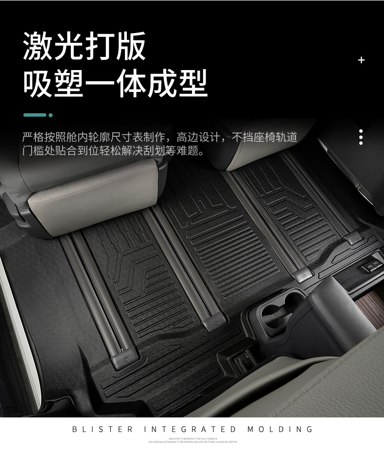 Special Toyota Grevia Fully Enclosed Modified Seven-Seater 22-26 Models with Threshold Waterproof Tpe Car Floor Mats