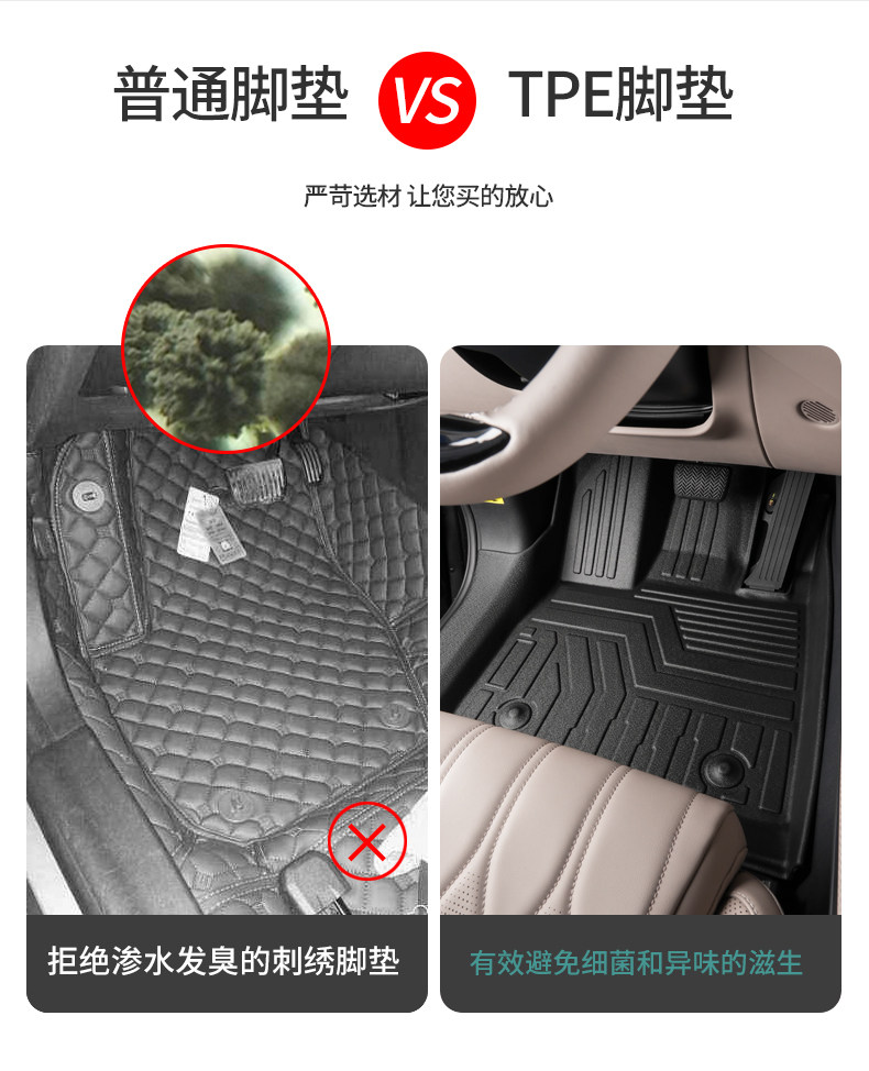 TPE Car Floor Mats for BYD Tang dmi/dm Tang ev 7-Seater
