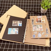Shake-up table white book handmade DIY album Ben A4 hand-painted benniu ka white card black cardboard Baby Growth Remembrance Register