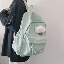 Net reddits schoolgirl Han version school bag ins Chaoquins 100 hitch a high face value Mori double shoulder pure color backpack tide