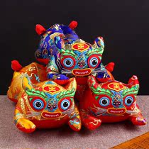 New Home Embroidery Tiger Head Pillow Cloth Tiger Pillow Grown-up Full Moon 100 Days Old Adults Sleep Sleep Special